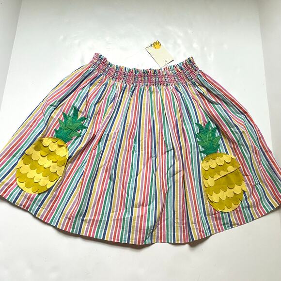 NEW Mini Boden Rainbow Stripe Pineapple Skirt - Picture 1 of 3